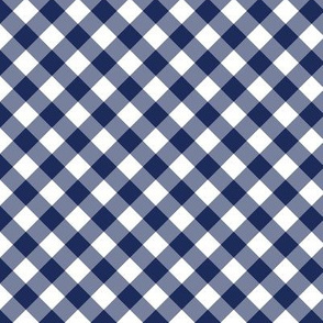 Navy Gingham Plaid Check Pattern-01