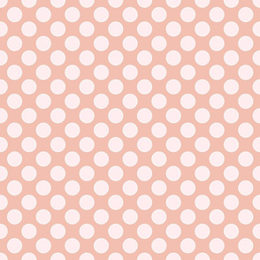 Peaceful Pink Polka Dots / Peach Pink / Large