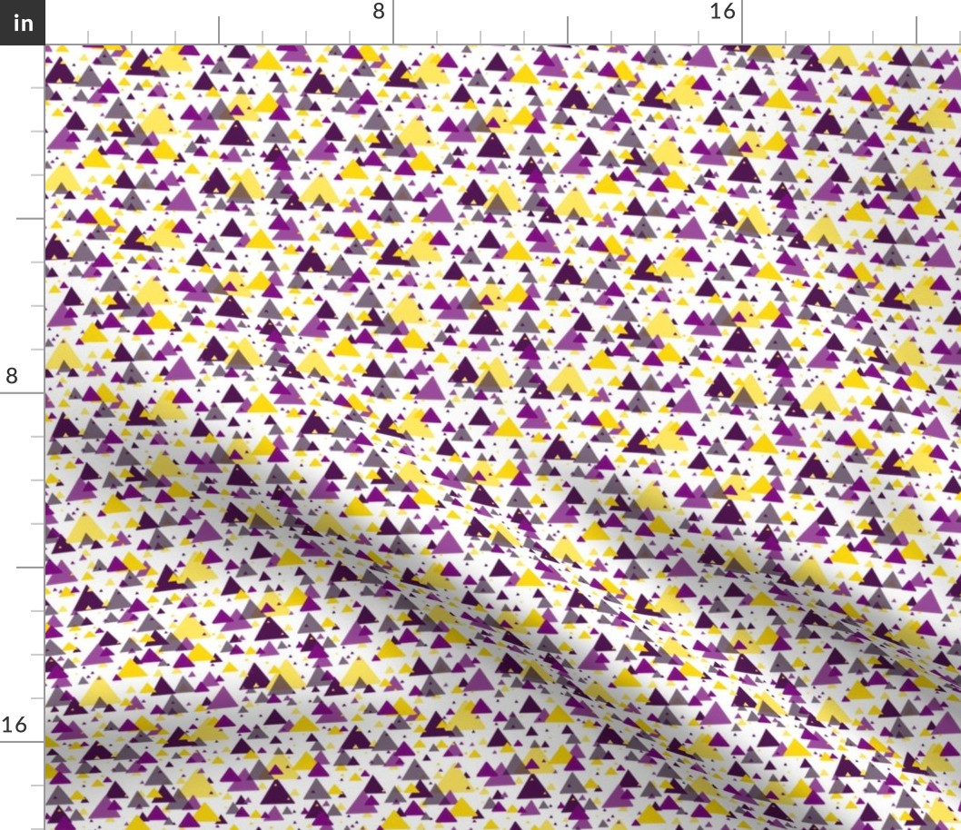 purple and yellow triangles