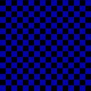 Small and big checkered blue half inch squares