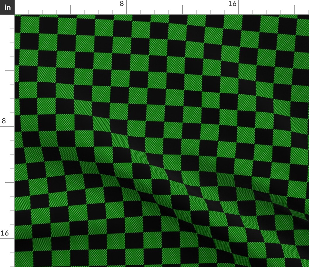 Small and big checkered green