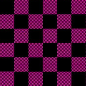 Small and big checkered pink