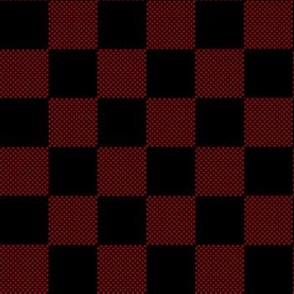 Small and big checkered red
