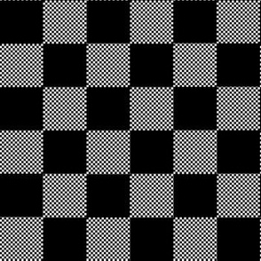 Small and big checkered white