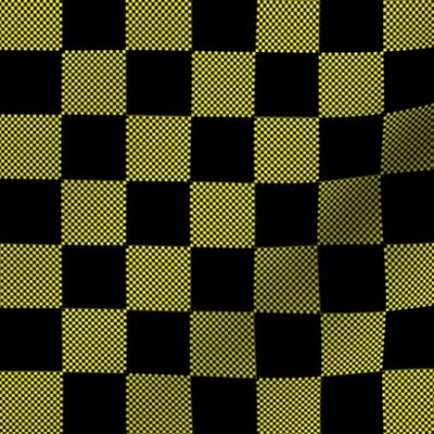 Small and big checkered yellow