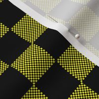 Small and big checkered yellow