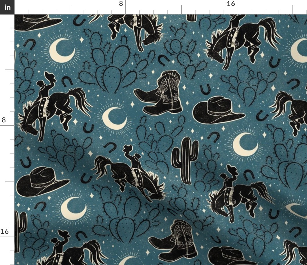 Cowboys and Cacti - large - midnight 