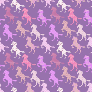 Horses purple - medium