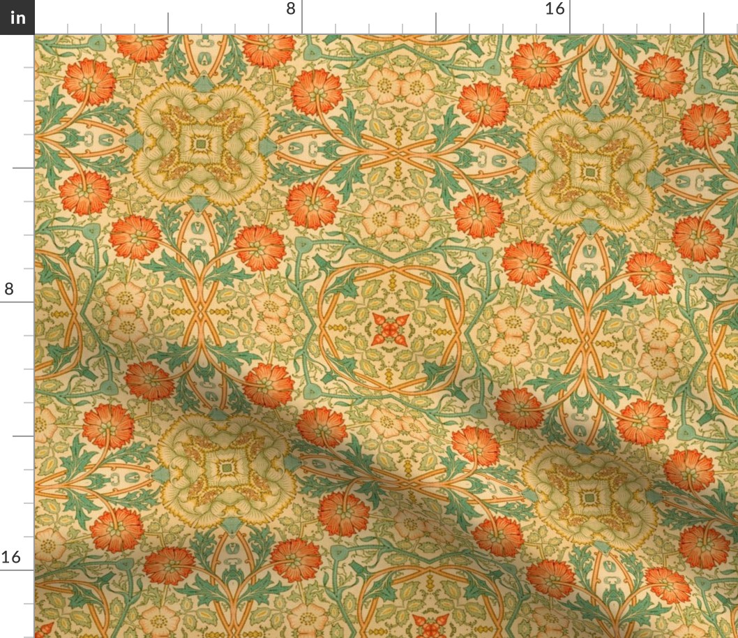 William Morris Tribute  Yellow Orange  Smaller Scale