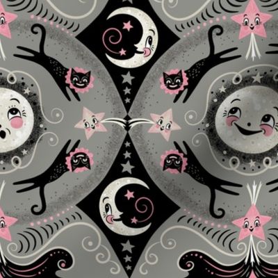 Luna Merry Go Round Pink and Gray