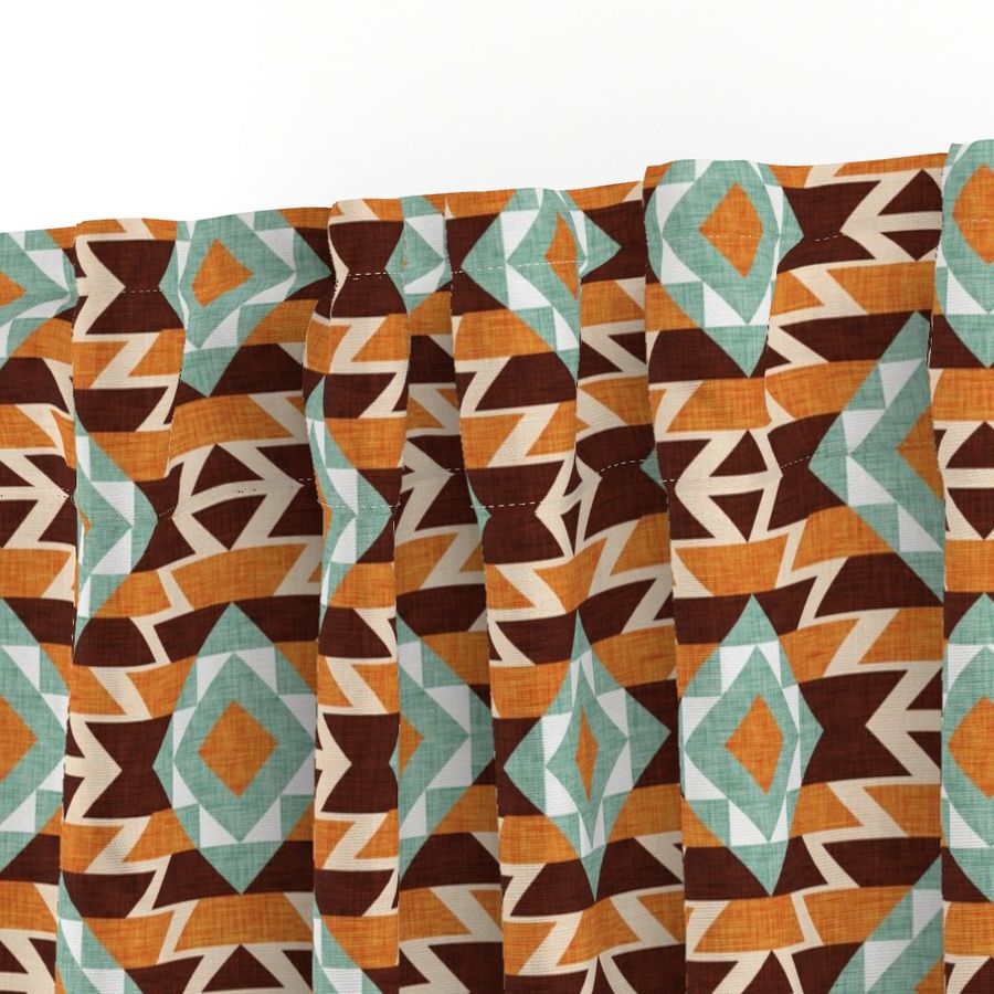 Aztec Pattern Terracotta Southwest Geometric