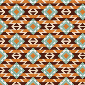 Aztec Pattern Terracotta