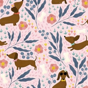 Floral Sausage Dogs