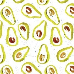 Watercolour Avocados