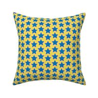 Groovy French Blue Stars (yellow) 5"