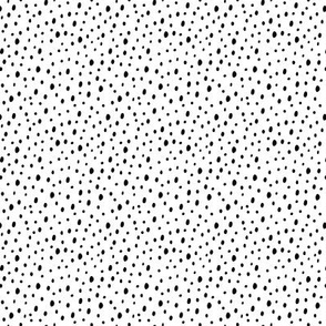 Dotty White with Black