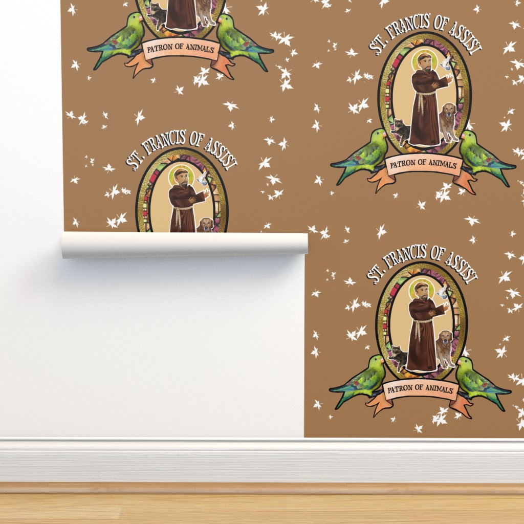 St. Francis, Patron saint of animals Wallpaper | Spoonflower