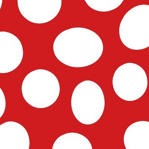 Abstract Dots in Red + White