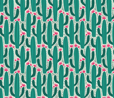 Cactus Country | Large Scale | Teal Pink