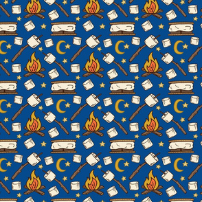 Smores - royal blue - 5.25 x 5.25 scale