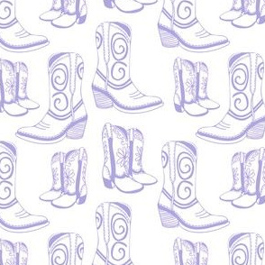 Home is Where my Cowboy Boots Are - Lilac on white (small)