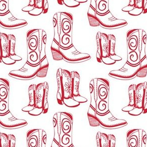 Home is Where my Cowboy Boots Are - Red on white (small)