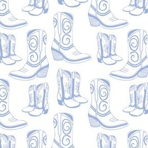 Home is Where my Cowboy Boots Are - Blue on white (small)