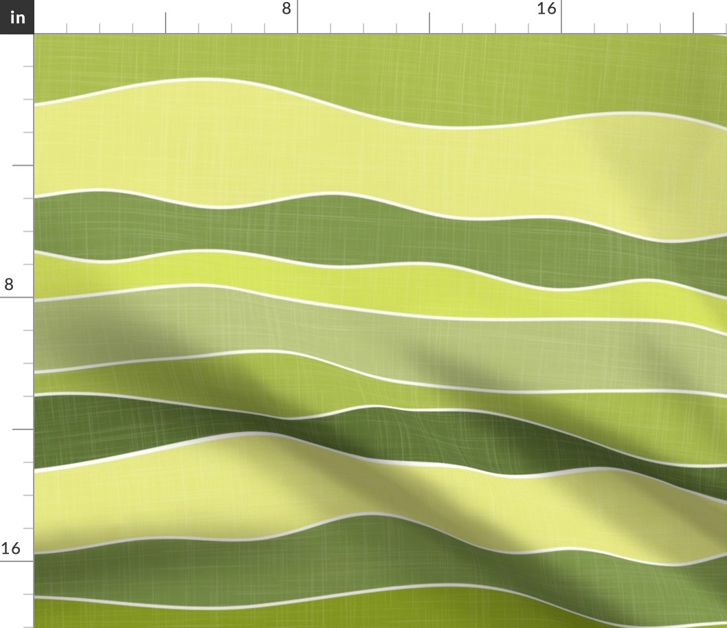 magic dunes - abstract multicolor waves - green hills