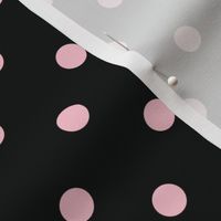 Black With Light Pink Polka Dots - Medium (Strawberry Cream Collection)