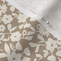 ditsy florals, taupe ivory, farmhouse florals, bespoke style ©TerriConradDesigns