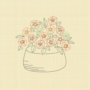 Mini Petunia Pot Embroidery