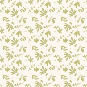 organic leaves, green leaves painterly organic neutral nursery, © TerriConradDesigns