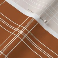 Lined Linens - Quad Plaid - Ivory, Terra Cotta 