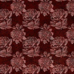 Roses on a burgundy background