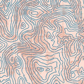 Topographic Map [Pink - Relief]