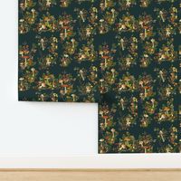 Woodland Foliage Dark Emerald // Large