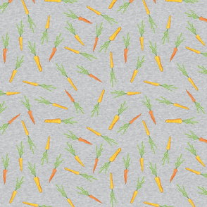 Carrot Medley on heather grey SMALL scale
