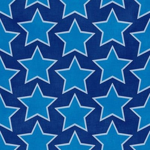 Groovy French Blue Stars (sapphire blue) 8"