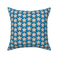 Groovy Beige Stars (French blue) 6"