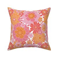 Avery Retro Floral Orange Tango-medium scale