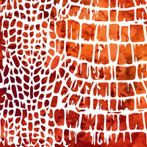 Snake Skin Pattern Animal Skin Pattern Red Orange