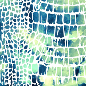 Snake Skin Pattern Animal Skin Pattern Blue Green Summer