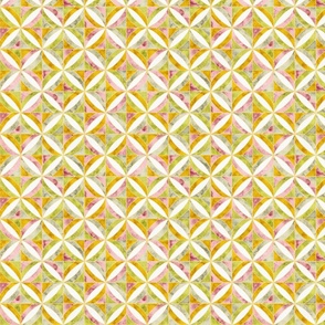 Watercolour Geometric Green_ Pink_ Grey_ Yellow-Small