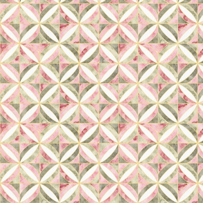 Watercolour Geometric Grey and Pink-Large