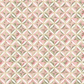 Watercolour Geometric Grey and Pink-Small