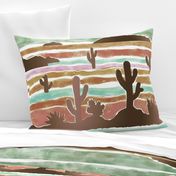 Jumbo-Nostalgic Southwest Desert Vista-sepia mint