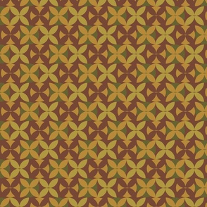 1970's Retro Design Fabric in Brown and Green