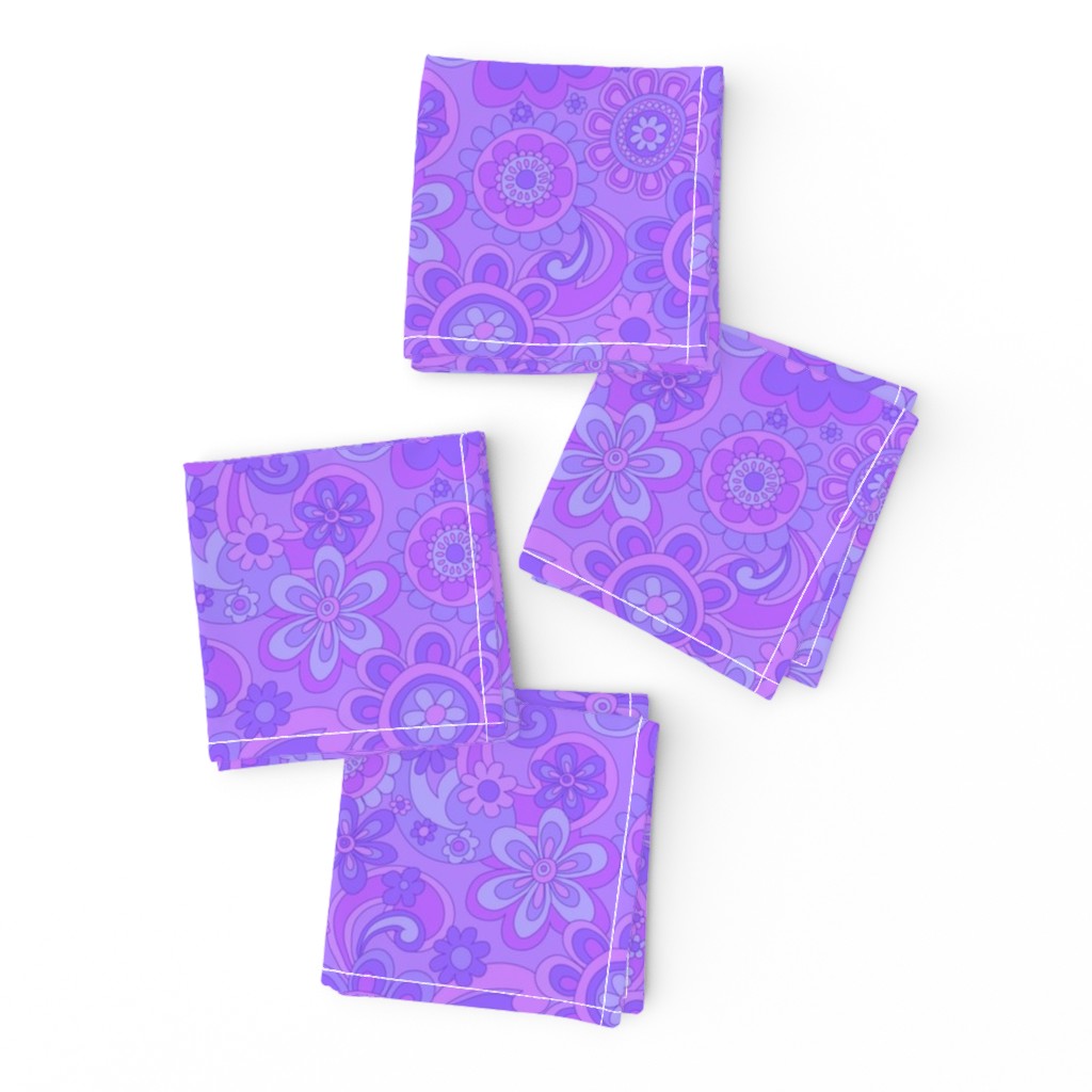 142 Groovy Swirls and Flowers Lilac