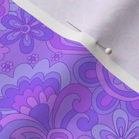 142 Groovy Swirls and Flowers Lilac