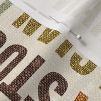 Beer Typography on Camel Linen Rotated - large scale